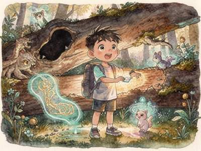 산신령 수련생과 한자 경전 — 모험 어린이 동화 표지