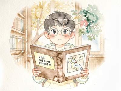 도서관 책 속의 30년 전 메모 — 탐정 어린이 동화 표지